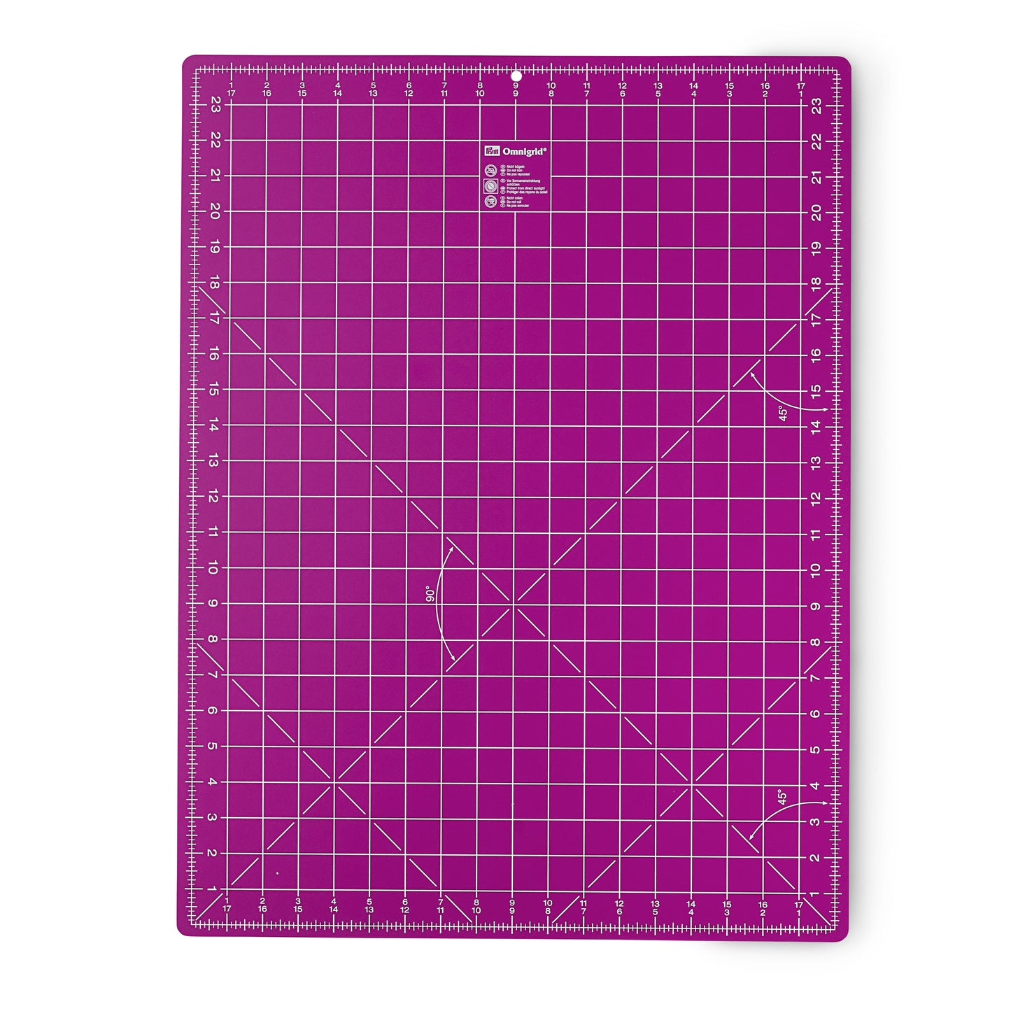 Schneideunterlage cm/inch-Einteilung, 45x60cm, pink
