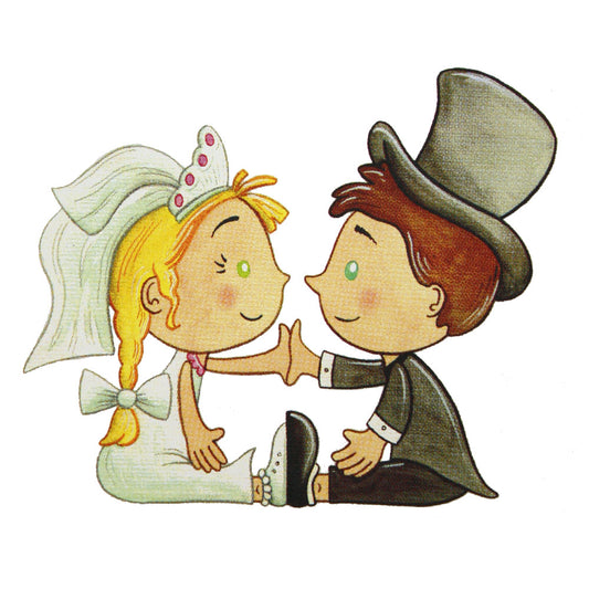 Bügelmotiv Brautpaar