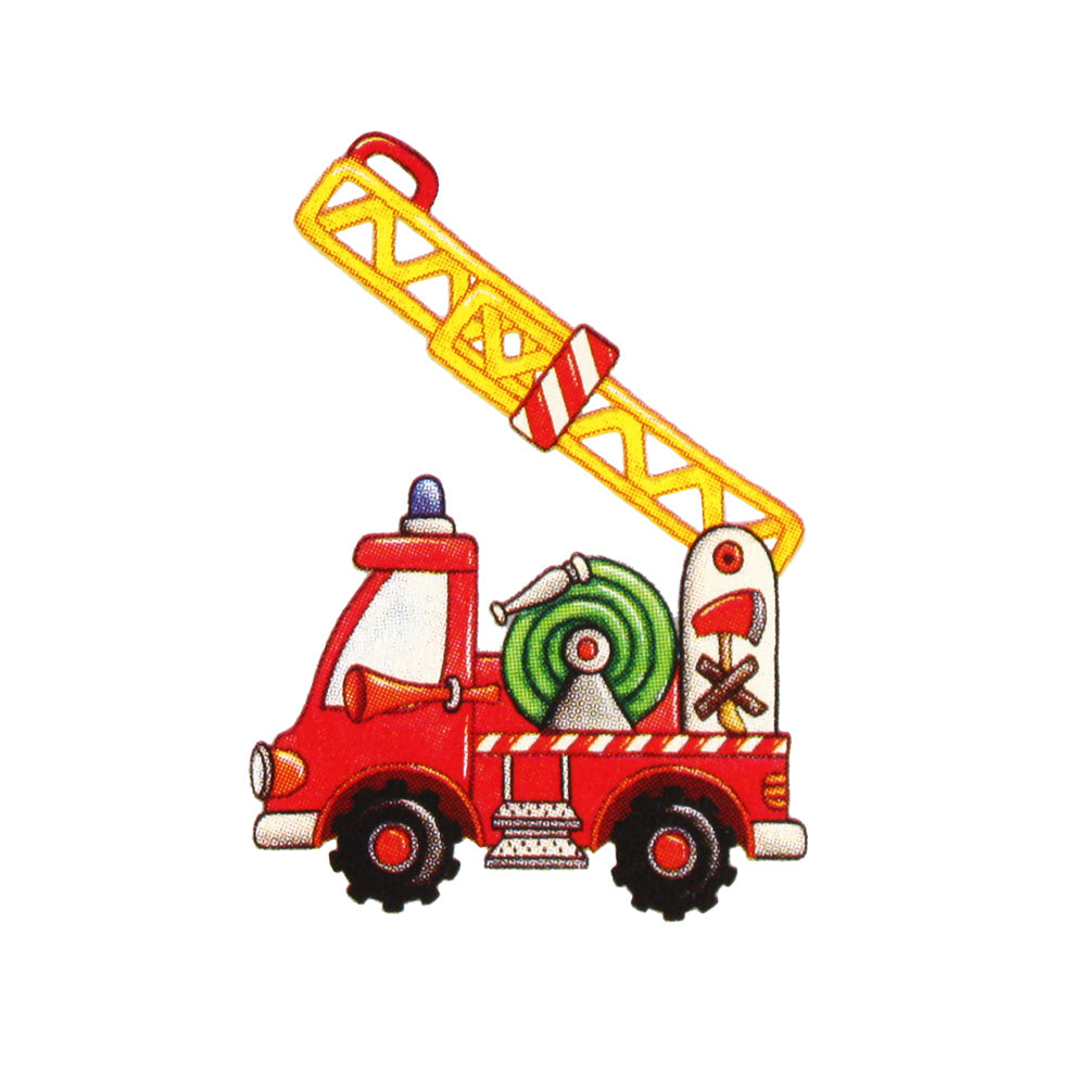 Bügelmotiv Feuerwehrauto klein