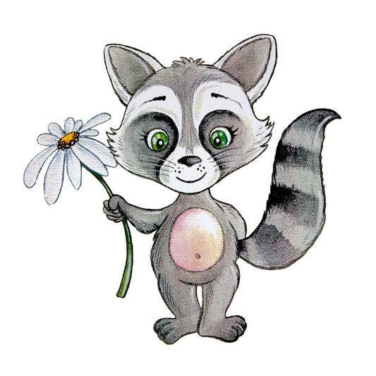 Bügelmotiv Waschbär