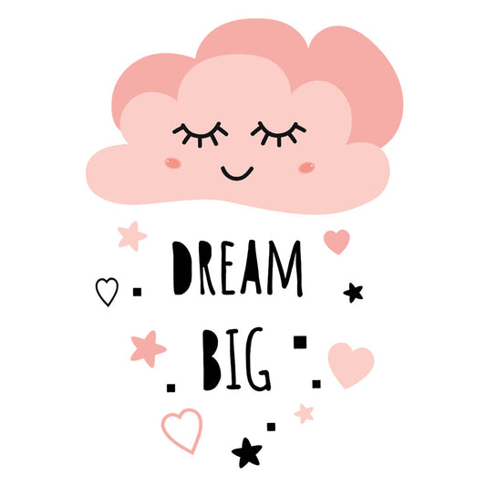 Bügelmotiv Wolke Dream Big