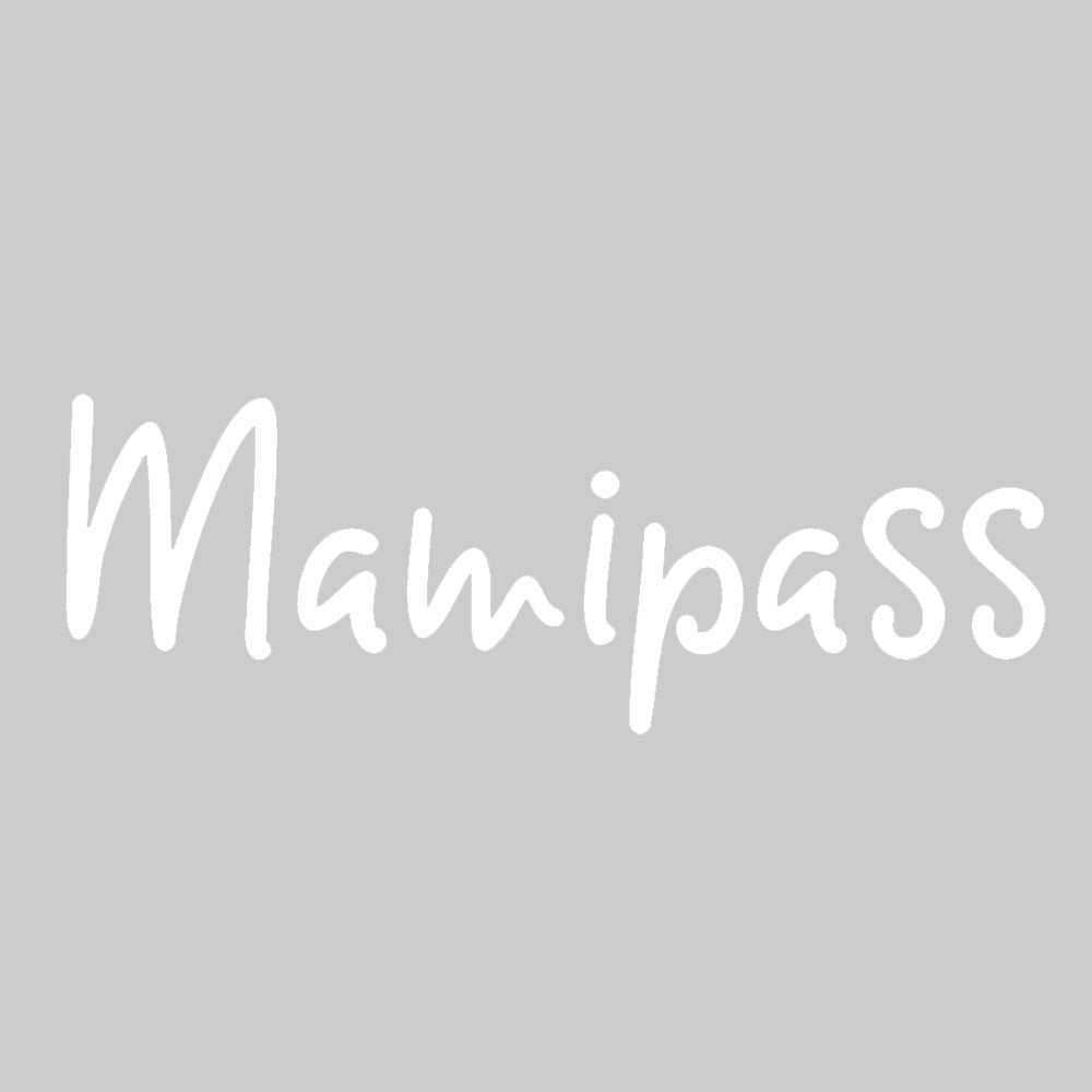 Bügelbild Schrift Mamipass weiß