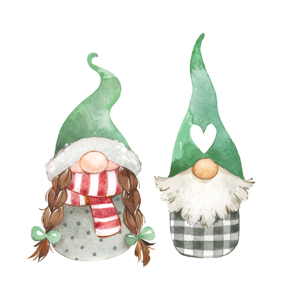 Bügelmotiv-Set Gnomenpärchen klein