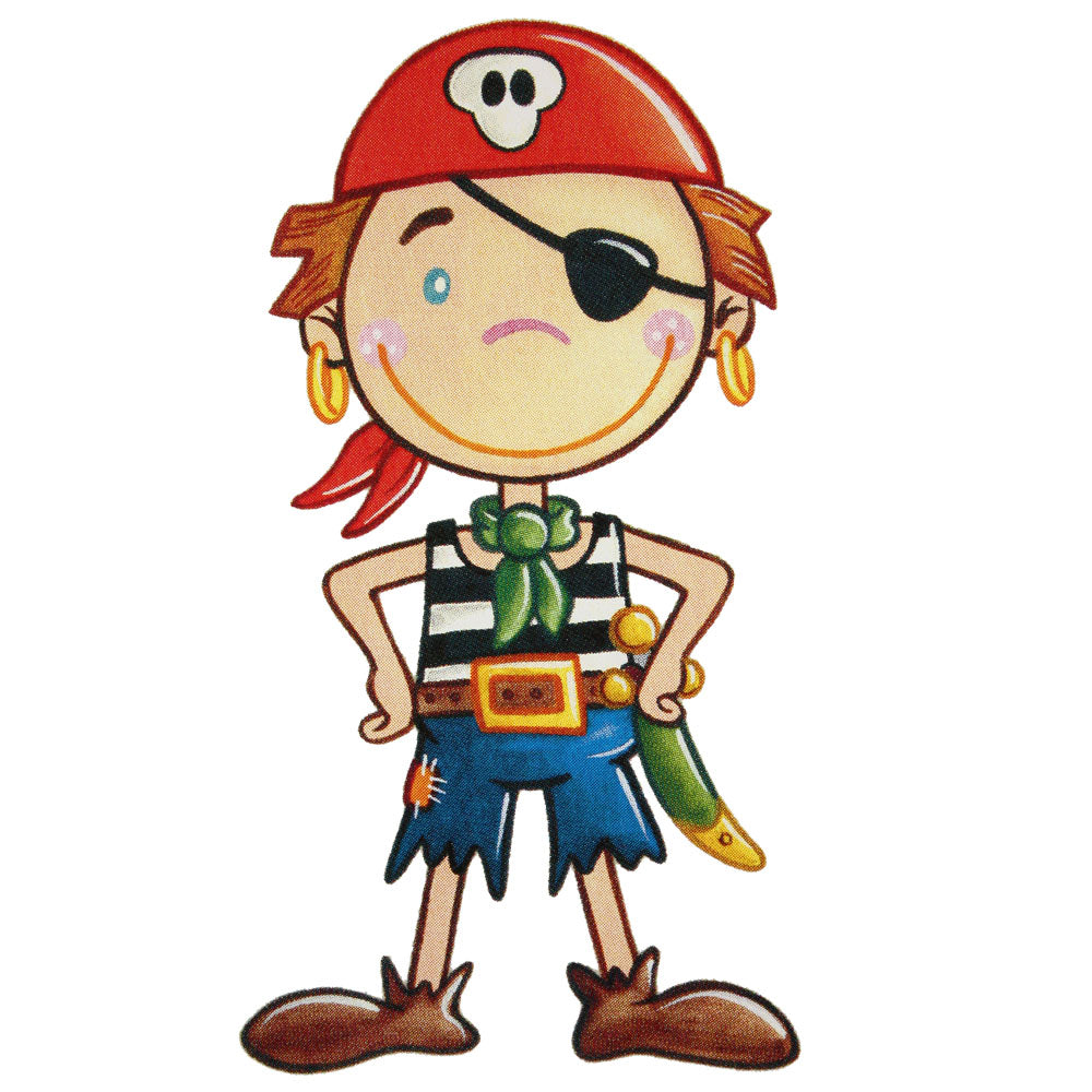 Bügelmotiv Pirat groß