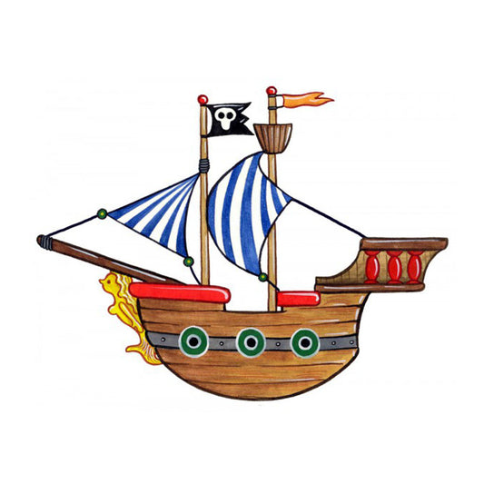 Bügelmotiv Piratenschiff