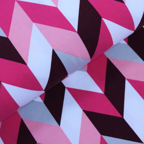 Baumwolle, "Muster" lila/pink