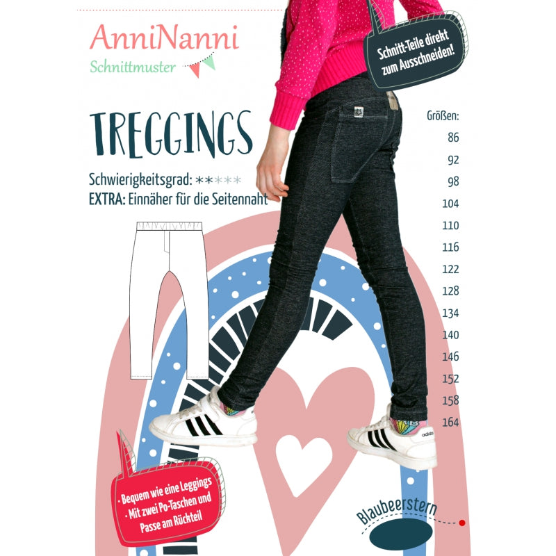 pdf sewing pattern treggings - AnniNanni Treggings - womens trousers