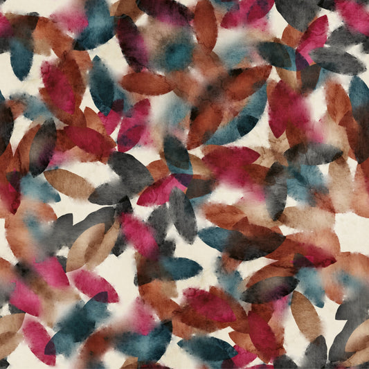 Jersey- "Elke" Blätter braun, rot