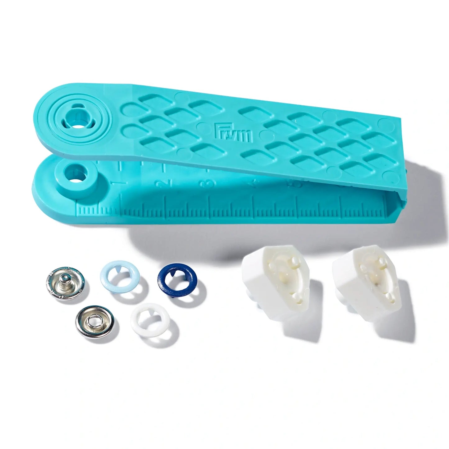 Druckknöpfe Jersey, Prym Love, 8mm, blau/hellblau/weiß