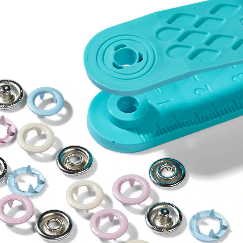 Druckknöpfe Jersey, Prym Love, 8mm, rosa/hellblau/perle