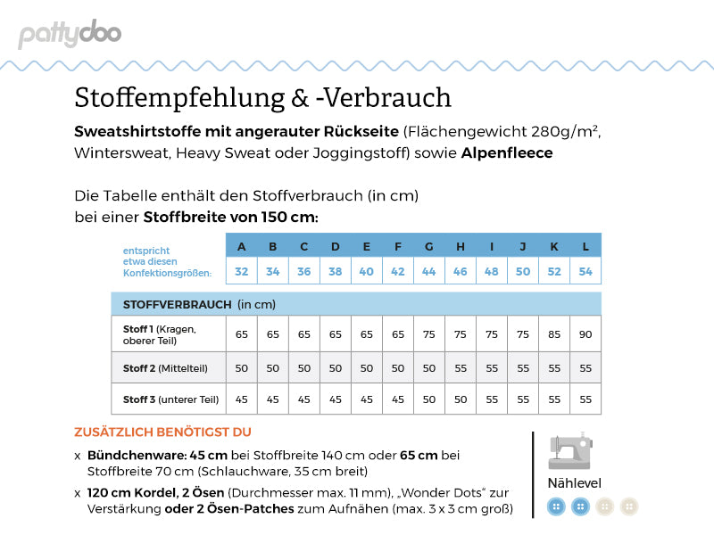Schnittmuster Faye Colourblock Sweater by pattydoo