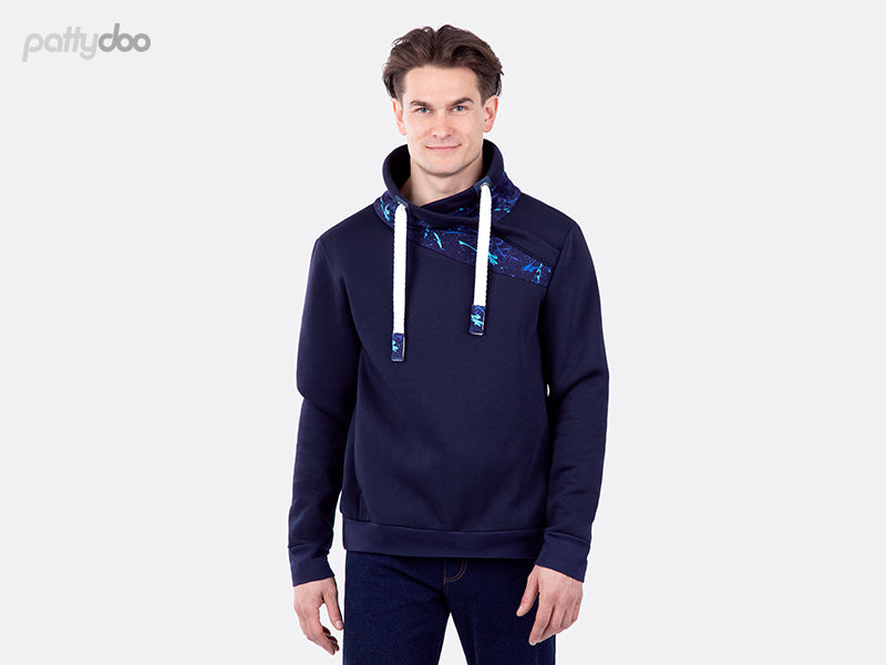 Schnittmuster Jim Wickelkragen-Sweatshirt by pattydoo