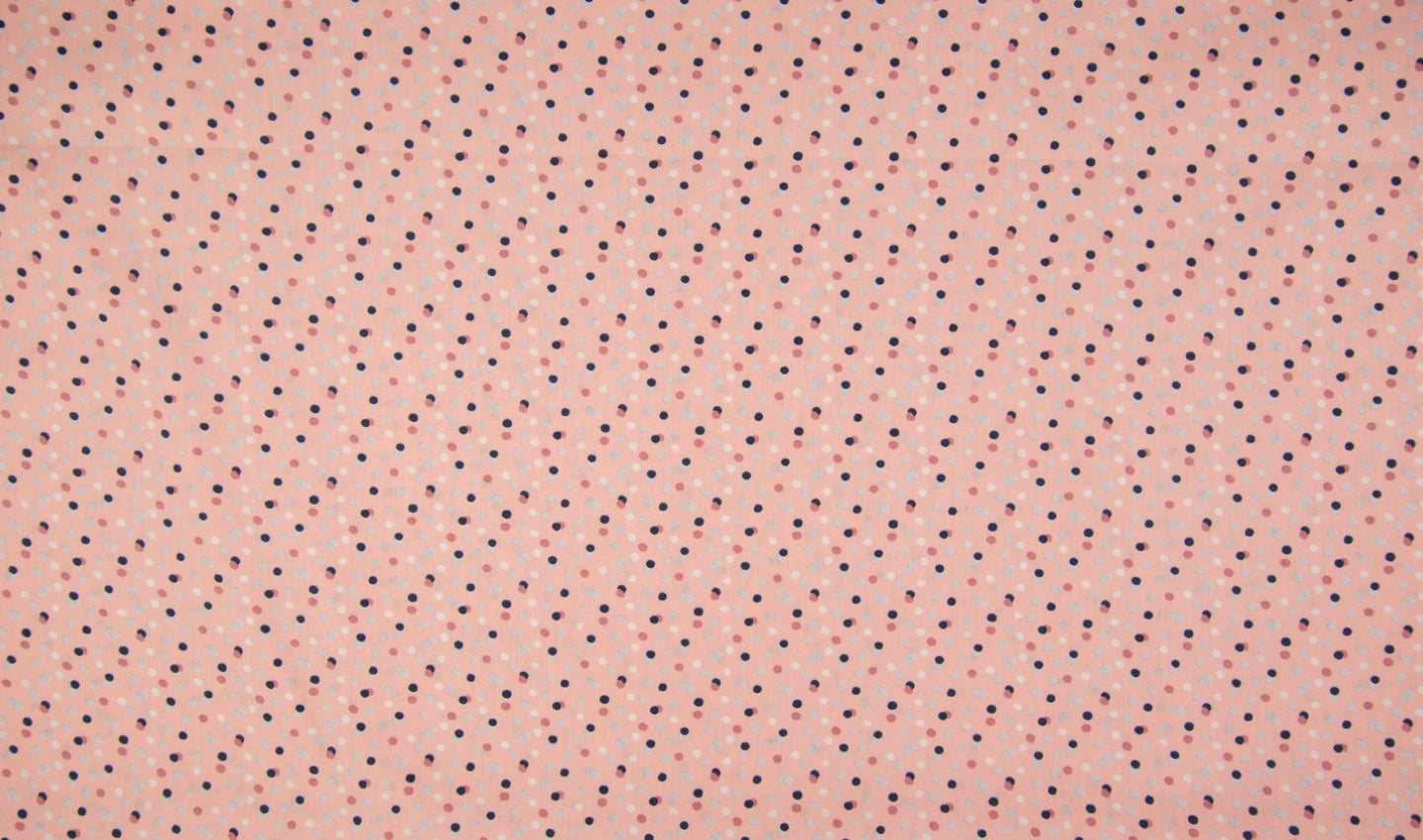 Baumwolle, Webware, rosa mit kleinen Punkten