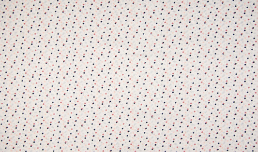 Baumwolle, Webware, weiß mit kleinen Punkten