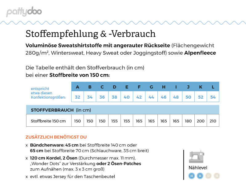 Schnittmuster Naomi Wickelkragen-Sweatshirt by pattydoo