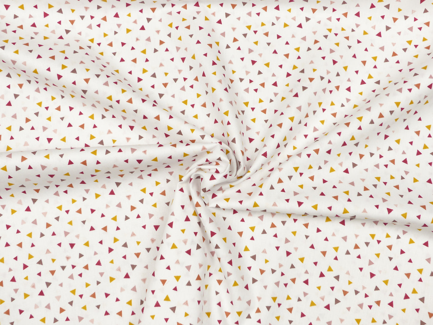 Baumwolle, Webware, Dreiecke, weiß
