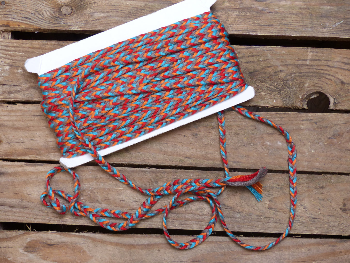 Baumwollkordel, geflochten Multicolor