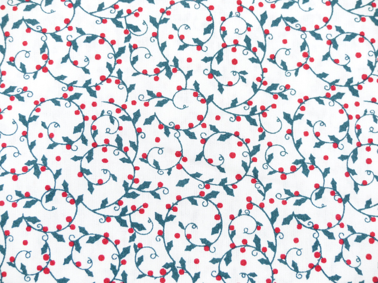 Baumwolle- Webware- Weihnachten mit Ilex Zweigen