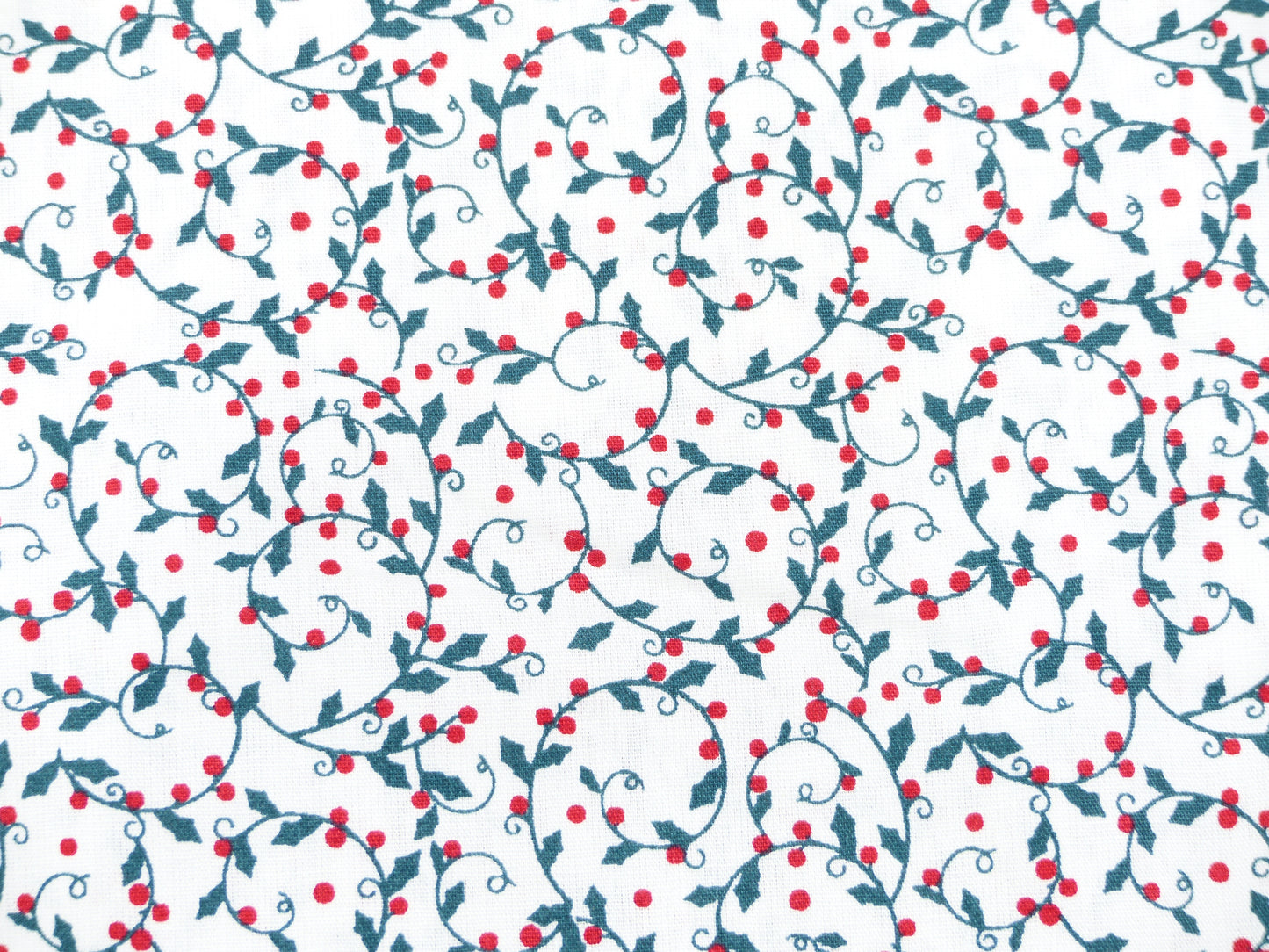 Baumwolle- Webware- Weihnachten mit Ilex Zweigen