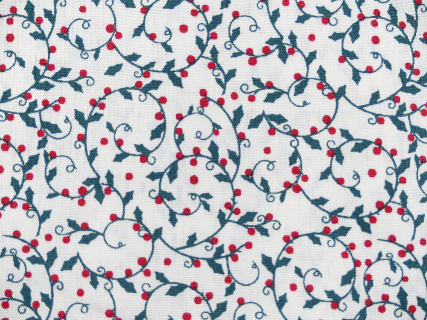 Baumwolle- Webware- Weihnachten mit Ilex Zweigen
