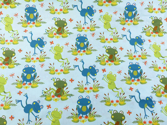 Baumwolle- Webware- Frosch