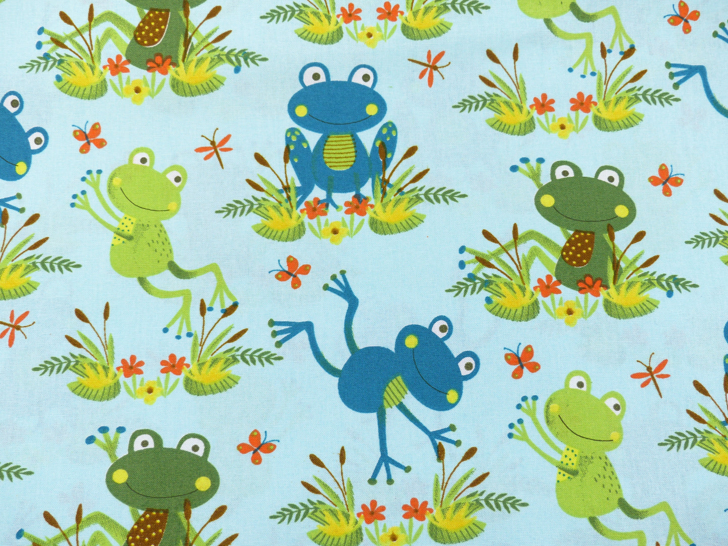 Baumwolle- Webware- Frosch