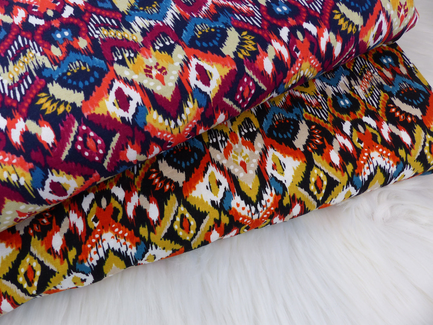 Viskosejersey-Abstraktes Muster-schwarz