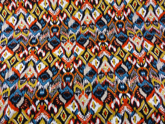 Viskosejersey-Abstraktes Muster-schwarz