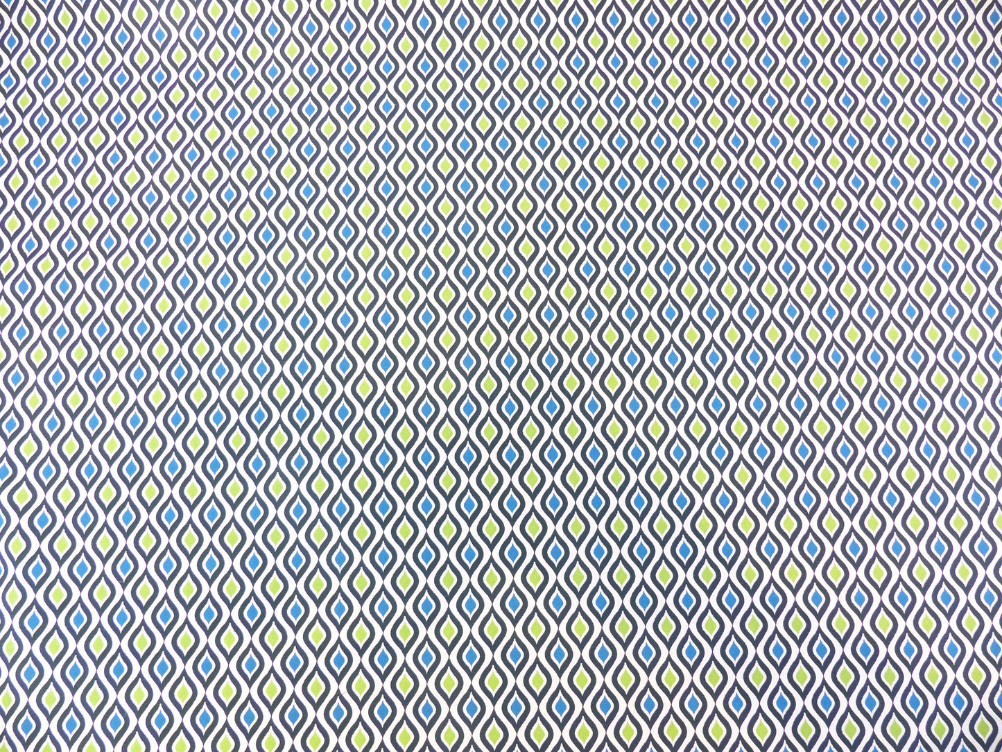 Baumwolle, Webware, Muster blau/petrol