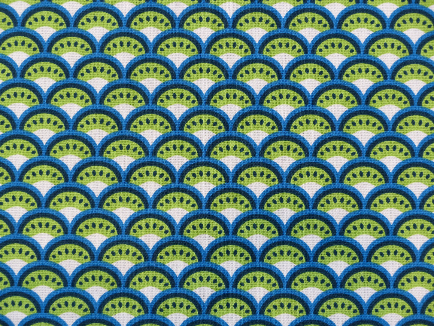 Baumwolle, Webware, Muster blau/petrol