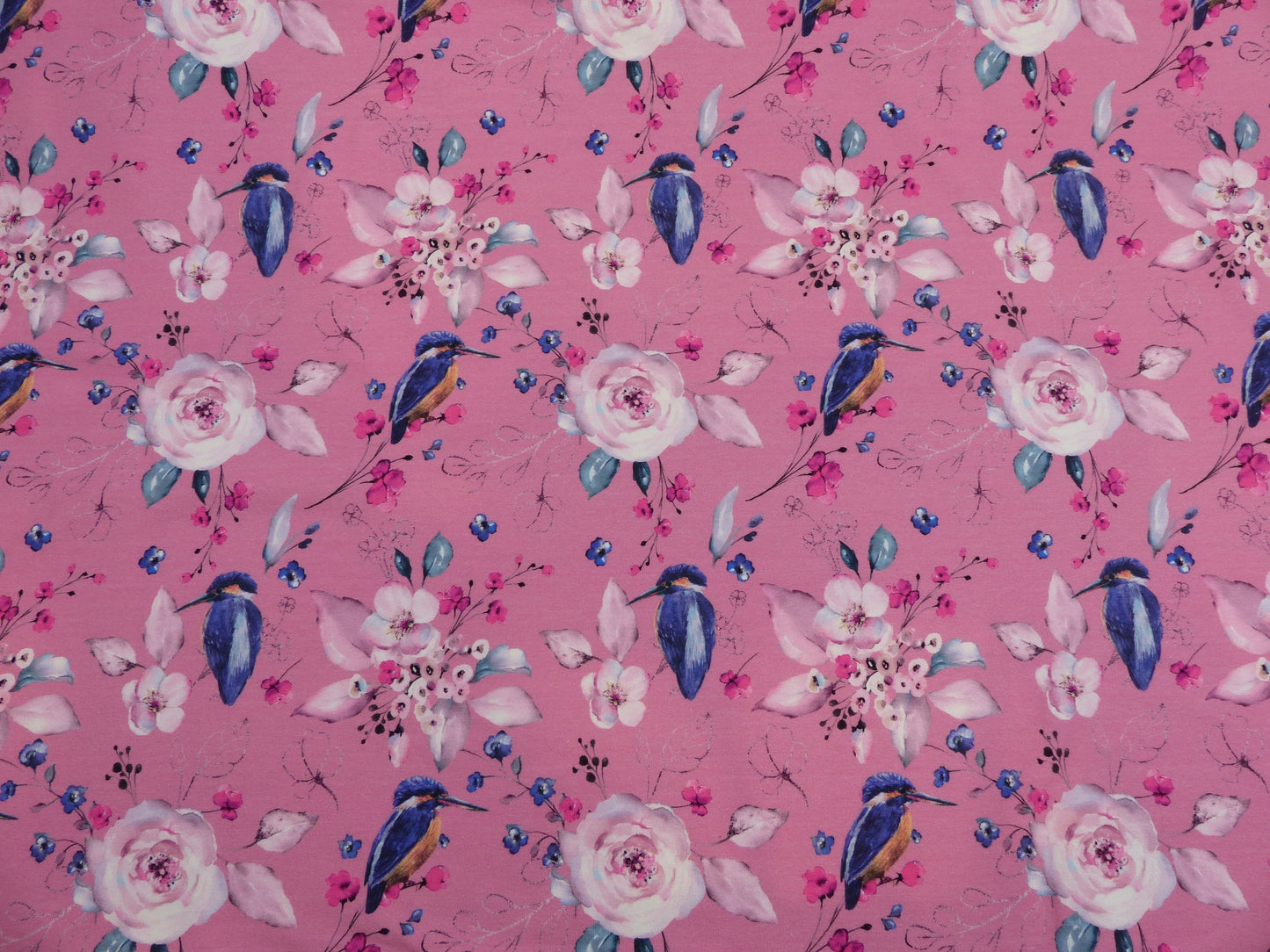 French Terry "Eisvogel" rosa/pink