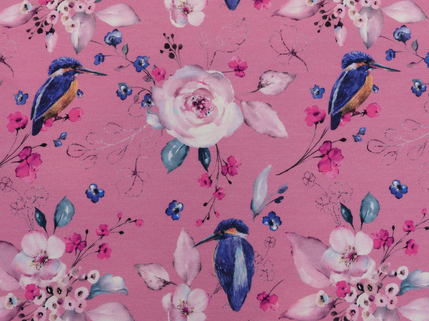 French Terry "Eisvogel" rosa/pink