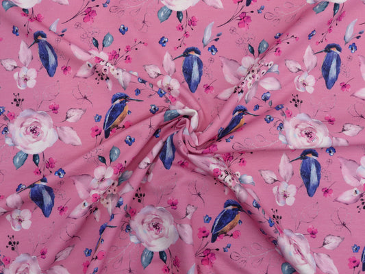 French Terry "Eisvogel" rosa/pink