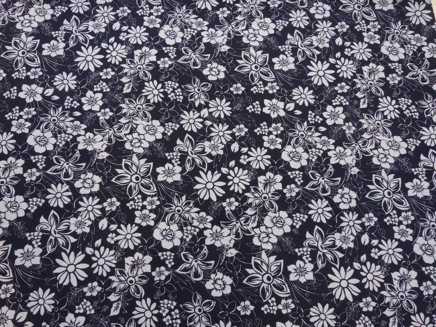 Soft Sweat angeraut, "Blumen " navy