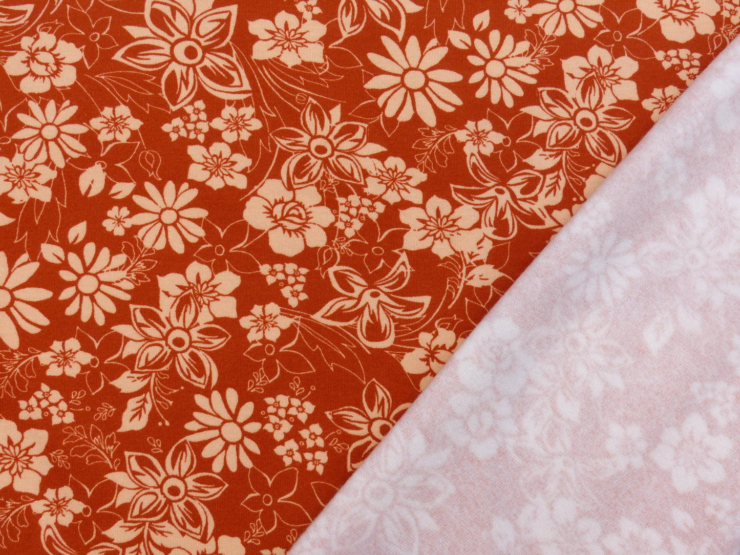 Soft Sweat angeraut, "Blumen " terracotta