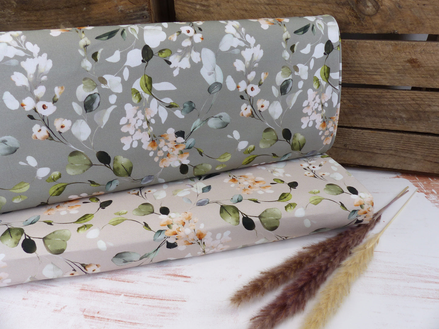 Canvas "Blätter und Blumen"