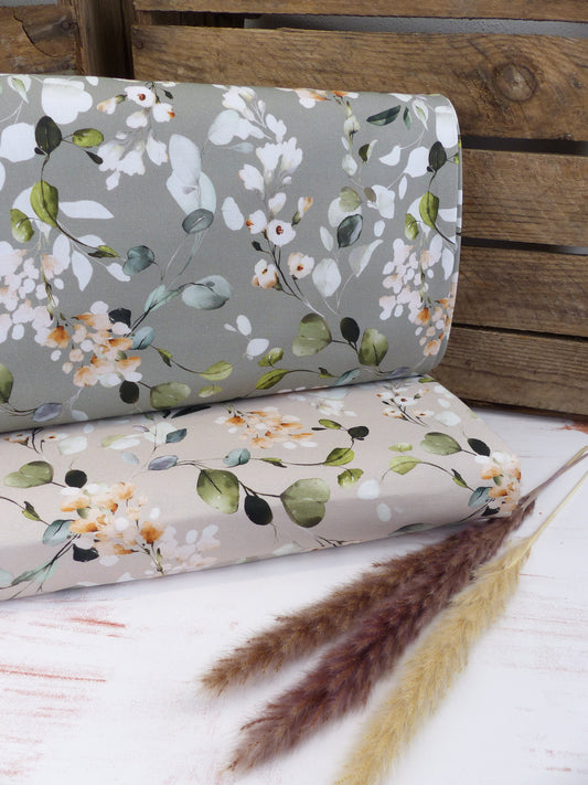 Canvas "Blätter und Blumen"