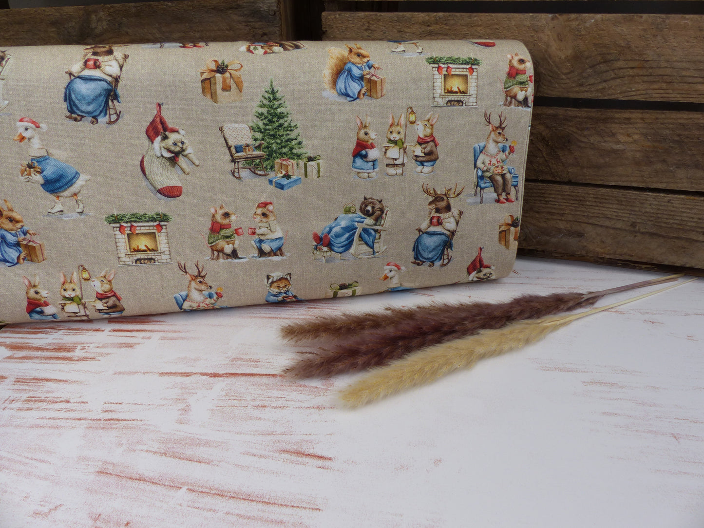 Canvas "Weihnachten" Leinen Optik