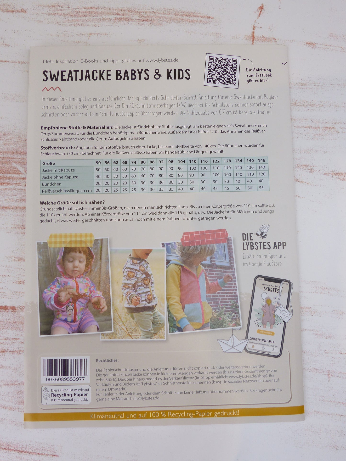 "Sweatjacke" von Lybstes (Gr.50-146)