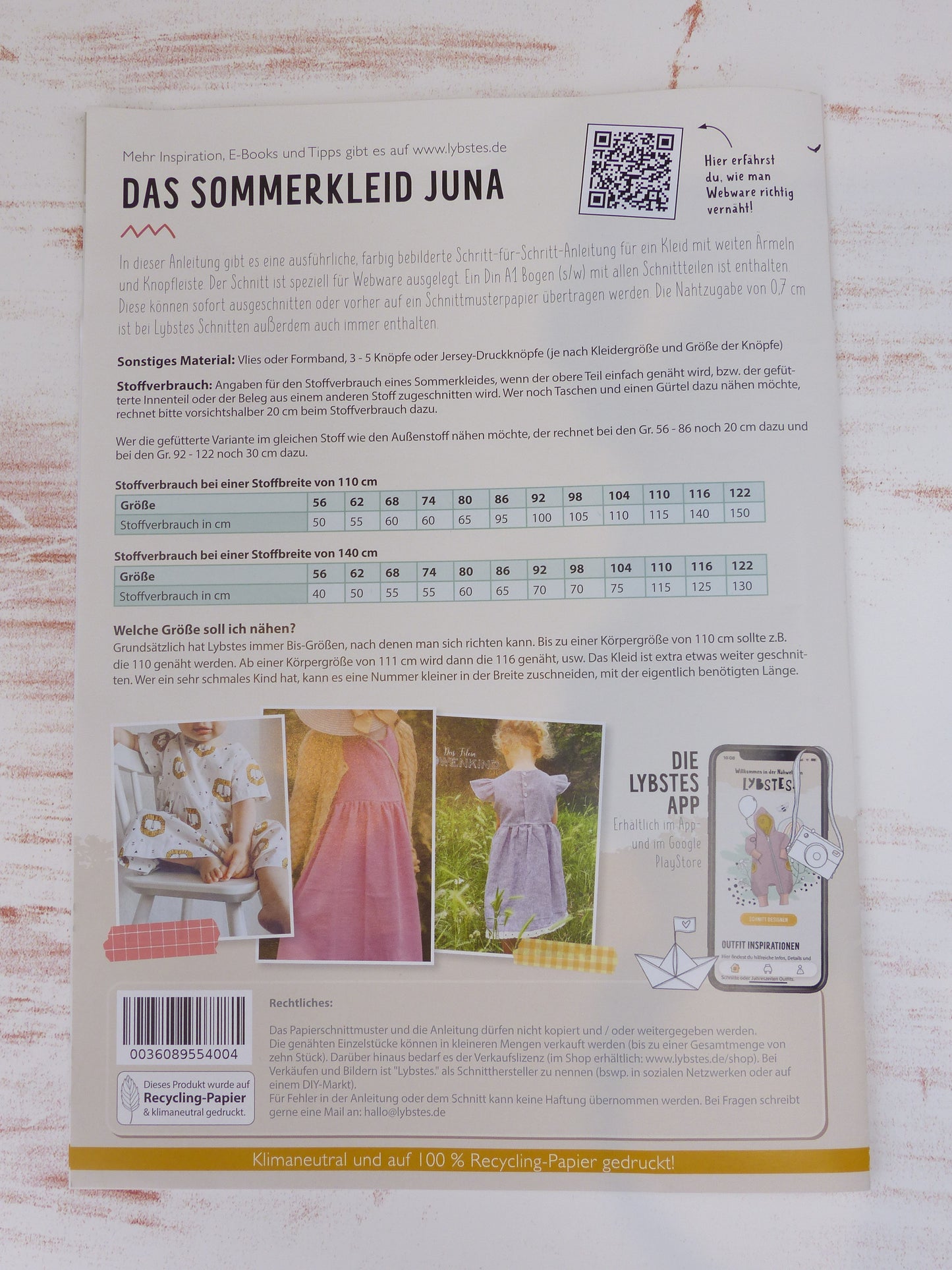 "Sommer- Juna" von Lybstes (Gr.56-122) für Webware