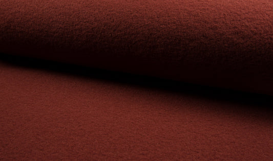 Wollwalk, gekochte Wolle "Terracotta"