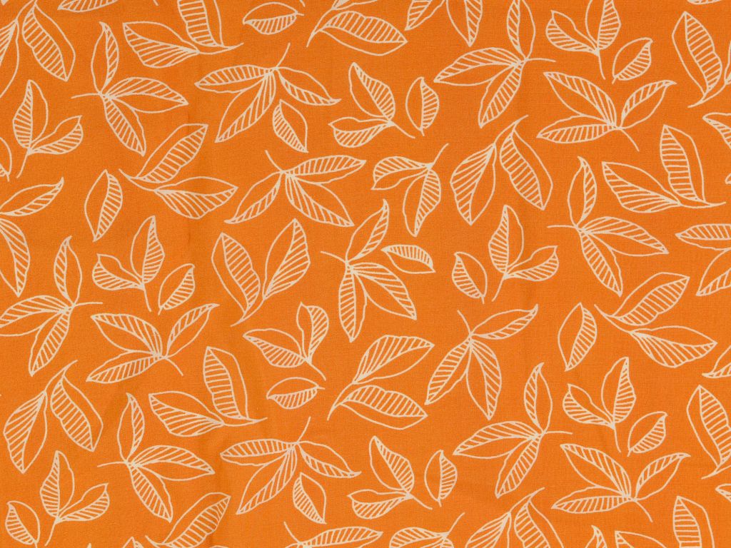 Viskosedruck Blätter senfgelb