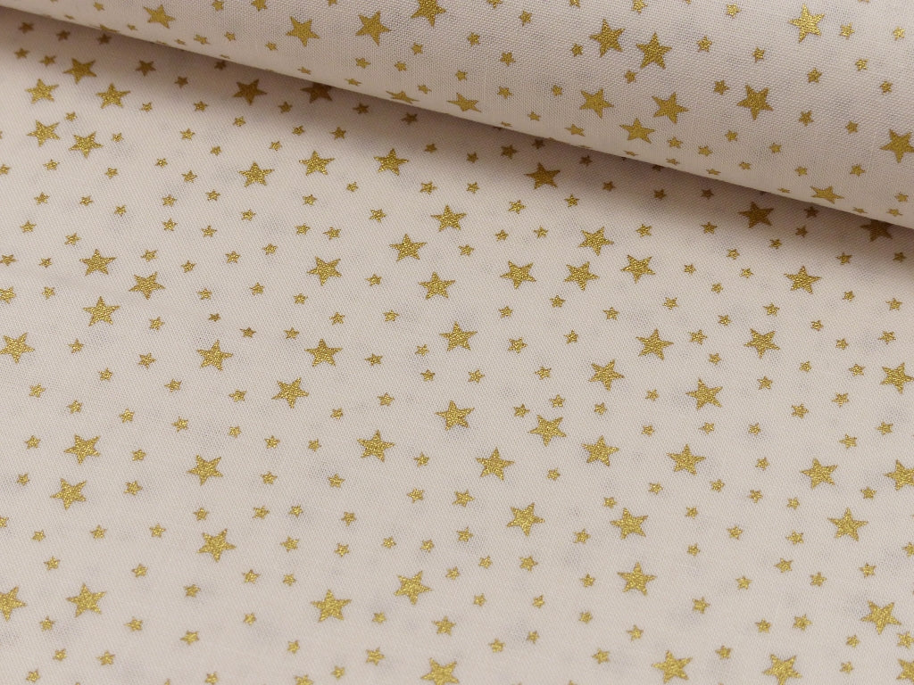 Baumwolle- Webware- Weihnachten mit Tannen und Sternen
