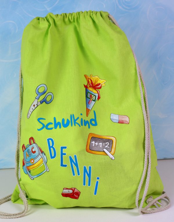 Bügelmotiv Schrift “Schulkind”, blau