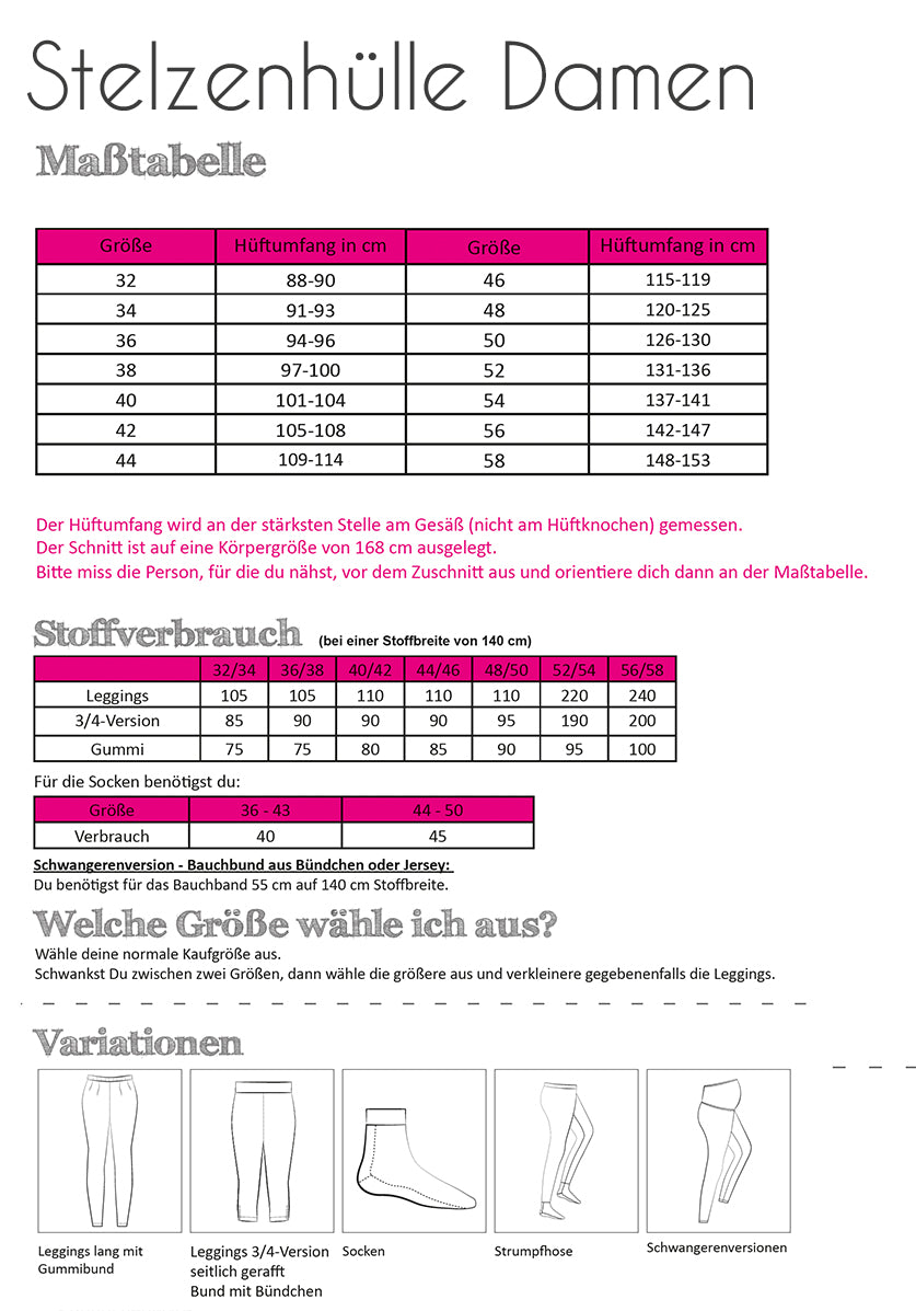 "Stelzenhülle" für Damen von Fadenkäfer