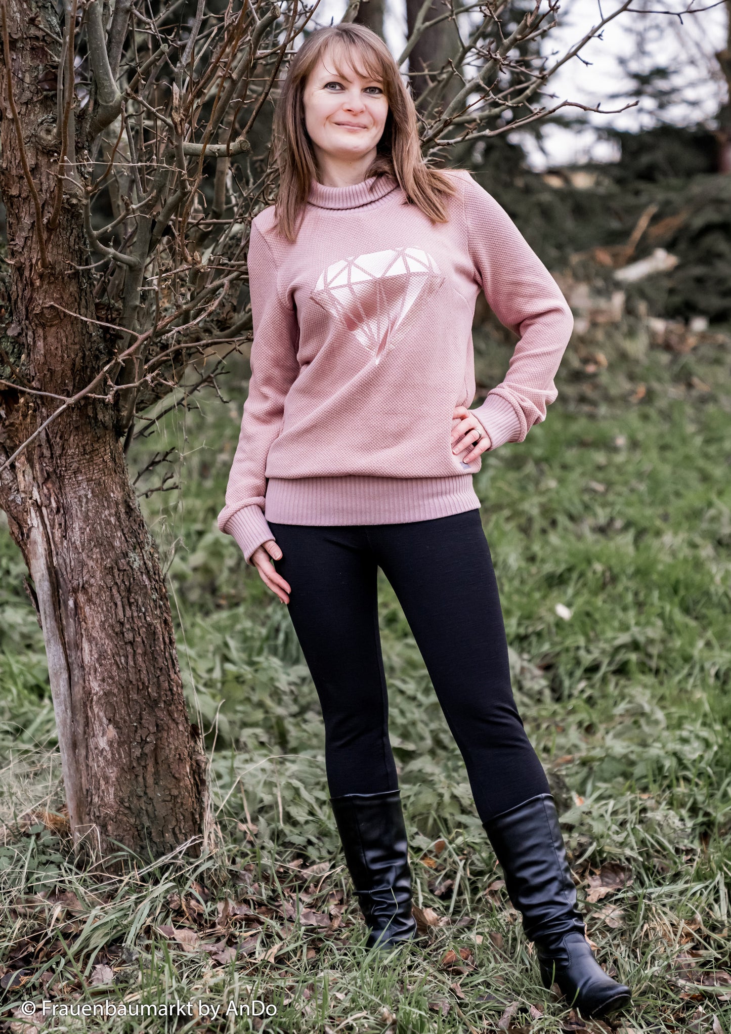 Struktur- Strickstoff Swafing "SKADI" altrosa