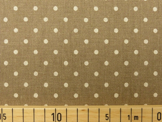 Baumwolle, Webware, Deko, 2mm, Tupfen, braun