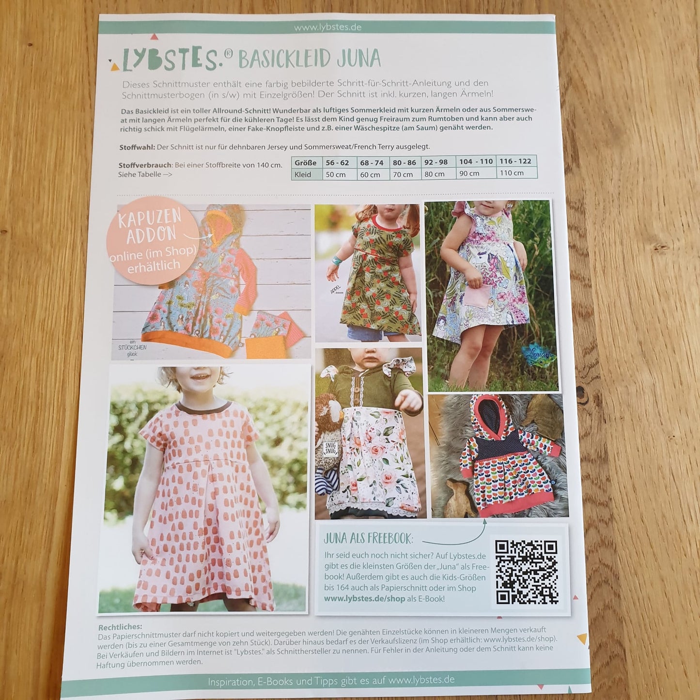 "Basickleid Juna" für Kinder von Lybstes (Gr.56-122)