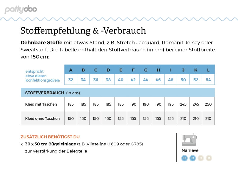 "SCHNITTMUSTER STACEY A-LINIEN-KLEID BY PATTYDOO"