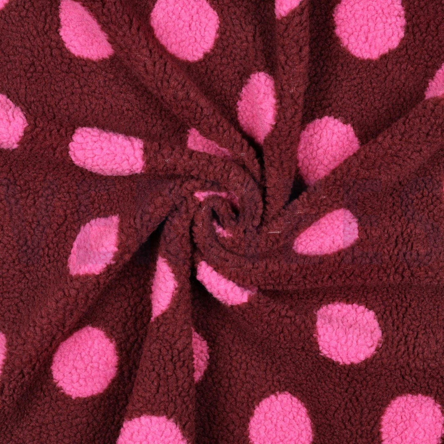 Teddy Fleece "Punkte" Burgundy